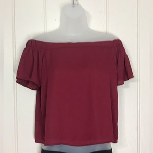 Charlotte Russe Off the Shoulder Dressy Crop Top Blouse Plum
Ladies Med Burgundy